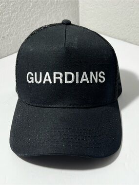 Nahmias Guardians men’s Black Trucker Snapback Hat Embroidered Logo NWOT